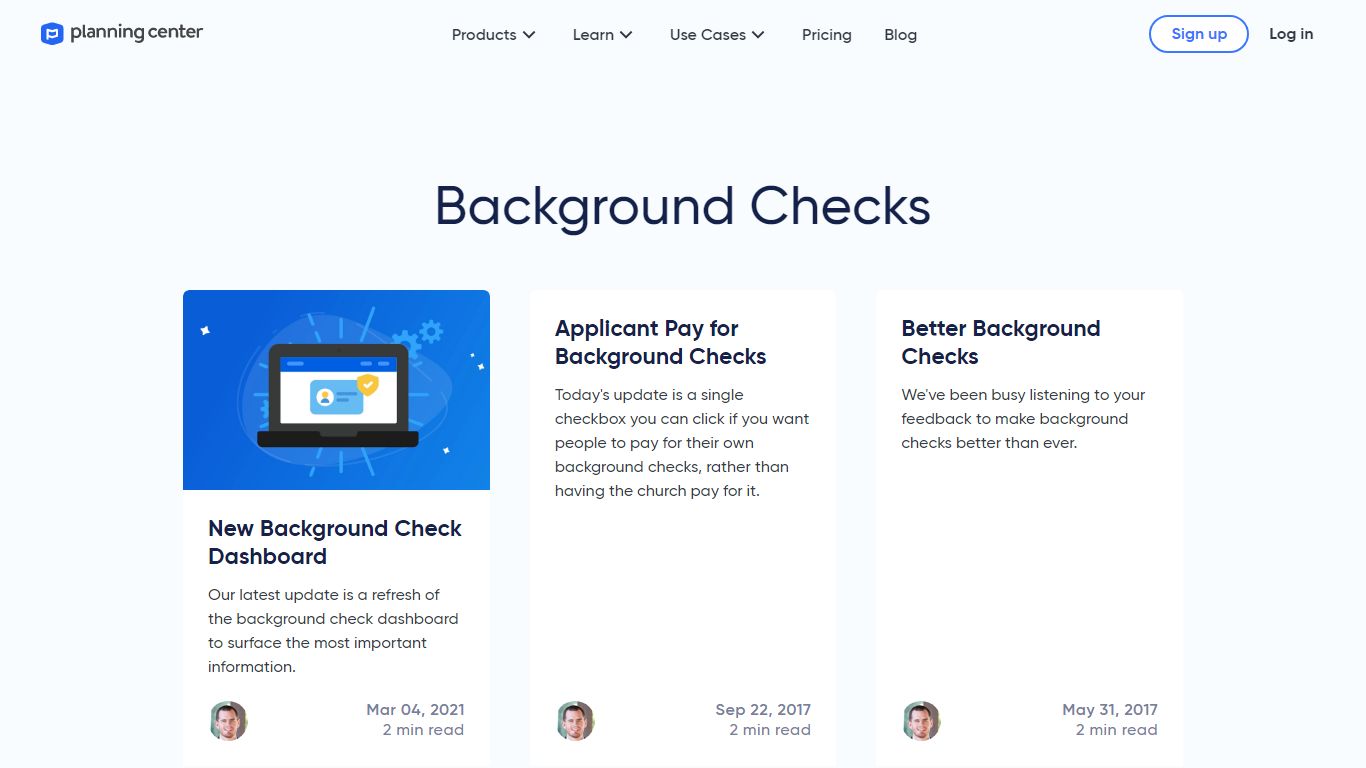 Planning Center Blog: Background Checks